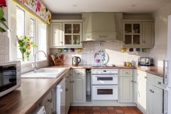 Country cottage kitchen with natural sunlight