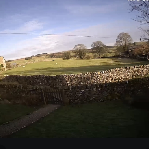 Sunshine making an appearance on this February afternoon with the Dales sheep enjoying the warmth 